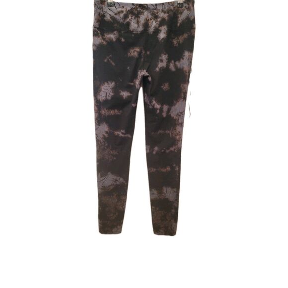 Soft Surroundings Women's Full Length Tie Dye Leggings Size XS Black Brown - Picture 2 of 2